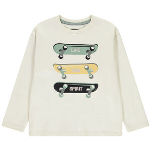 Lange mouwen T-shirt met skateprint voor jongens 