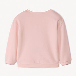 Sweatshirt fleece met hartprint Love voor babymeisje 