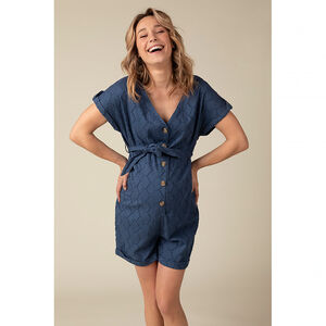 Combishort de grossesse en broderie anglaise  