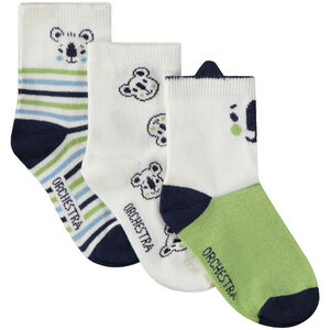 Lot de 3 paires de chaussettes fantaisie pour bébé garçon 