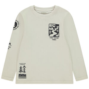 T-shirt manches longues fantaisie en maille nid d'abeille pour garçon 
