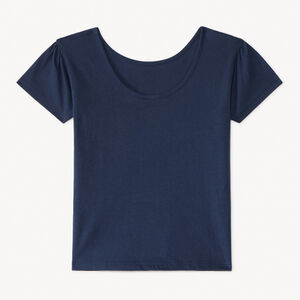 T-shirt manches courtes avec fleurs en broderie et sequins fille 
