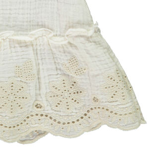 Tuniek met lange mouwen in geborduurd tetra voor meisjes 