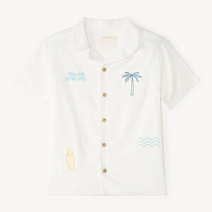 Chemise manches courtes broderie surfeur pour garçon 