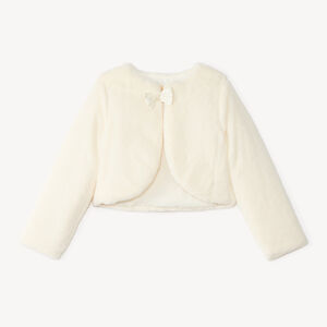 Bolero vest van nepbont met strikdetail voor meisjes 