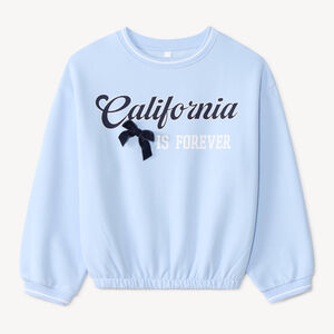 Sweat voor meisjes met Californische print en elastische onderkant 