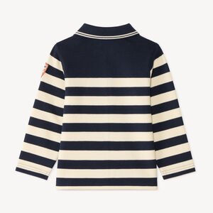 Polo voor jongens met lange mouwen in maritieme stijl 