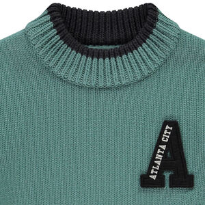 Trui met kleurblok effect en patch voor baby jongen 