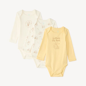 Set van 3 lange mouwen rompertjes voor baby's Winnie de Poeh 