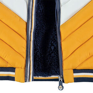 Doudoune matelassée tricolore à capuche pour bébé garçon 