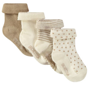 Lot de 4 paires de chaussettes retroussables pour bébé 