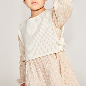 Robe manches longues à motifs paisley 2-en-1 pour bébé fille 