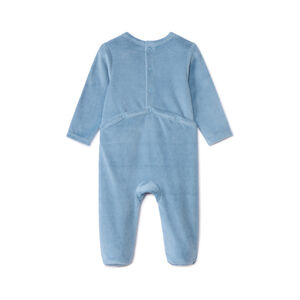 Pyjama in fluweel met print voor babyjongens 