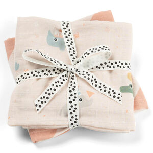 Set van 2 tetradoeken 65x65cm Celebration Roze 