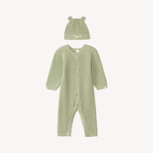 Set van 2 delen: rompertje + gebreide muts voor babyjongen 