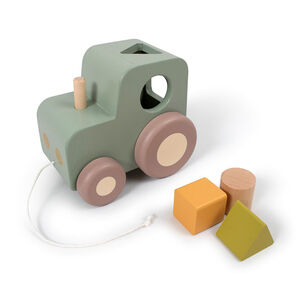 Tracteur à tire avec trieur de formes  