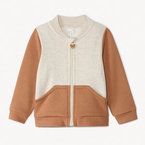 Vest met colourblock en beer patch voor babyjongen 