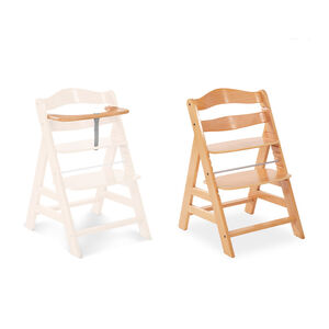 Chaise haute en bois Alpha+ coloris naturel 