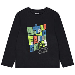 T-shirt manches longues en jersey print fantaisie pour garçon 