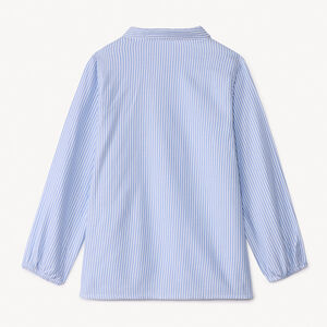 Chemise manches longues en popeline rayé pour fille 