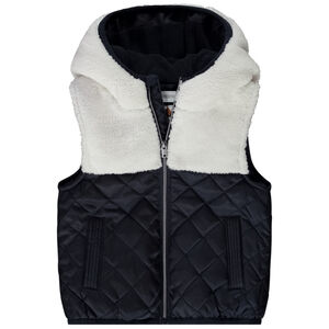 Doudoune sans manches bi-matière pour bébé garçon 