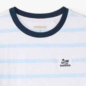 T-shirt manches courtes à rayures horizontales garçon 