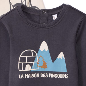 Set van 3 fantasie fleece sweatshirts voor babyjongens 