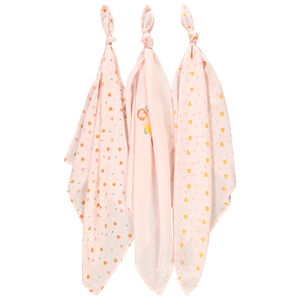 Lot de 3 langes pour bébé fille 