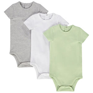 Set van 3 bodies met korte mouwen voor baby jongen 