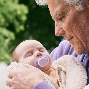 Lot de 2 sucettes silicone 0-2M Ultra Start unies 