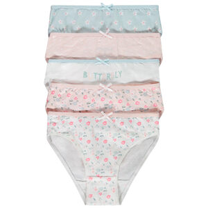 Lot de 5 culottes en jersey imprimé fantaisie pour fille 