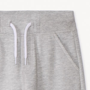 Sportbroek van fleece in effen grijs voor jongens 
