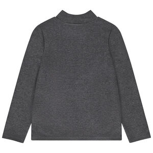 Sous-pull col cheminé uni avec print fantaisie garçon 