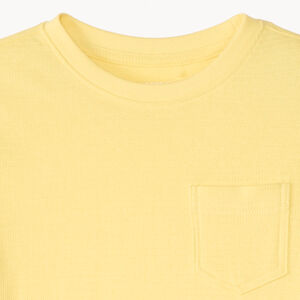 T-shirt manches courtes uni en maille fantaisie pour garçon 