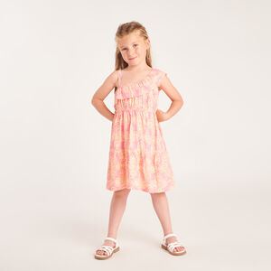 Asymmetrische jurk met fantasietekening voor meisjes 