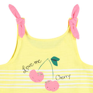 Pyjama débardeur et short print cerises 