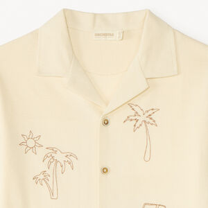 Korte mouwen geborduurde shirt voor jongens 