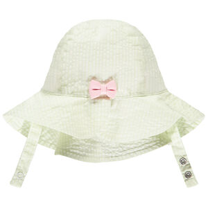 Charlotte en seersucker rayé avec nœud pour bébé fille 