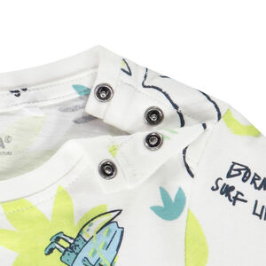 T-shirt met korte mouwen met krokodillenprint voor babyjongen 