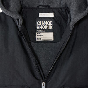 Blouson aviator in gewatteerde stof met kap voor jongens 