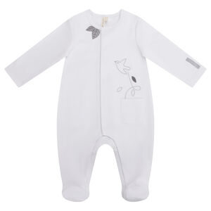 Dors-bien interlock motif oiseau pour bébé fille 