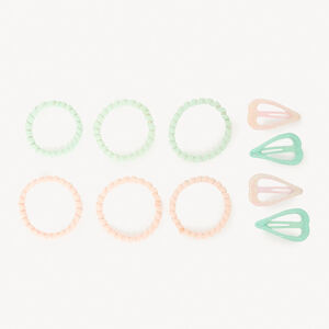 Set van 4 haarspeldjes + 6 stijlvolle elastiekjes voor meisjes 