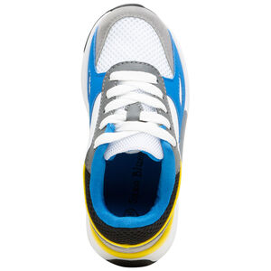 Baskets esprit sport à empiècements contrastés et semelle compensée 