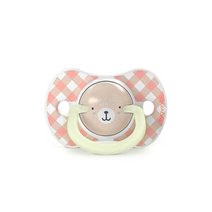 Set van 2 silicone fopspenen SX Pro 0-6M Wild&Free dag/nacht roze 