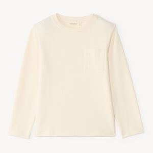 T-shirt met lange mouwen voor jongens, effen kleur 