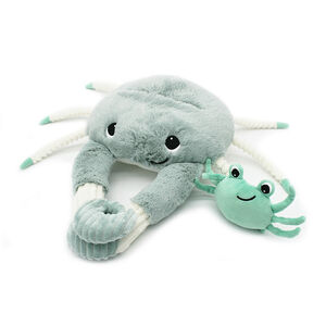Peluche Ptipotos maman crabe Cassecou et son bébé menthe 