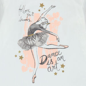 Pyjama en jersey print danseuse pour enfant fille 