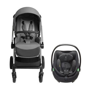 Duo Athéna Xelium kinderwagen met i-Prim i-Size-autostoel zwart/grijs 
