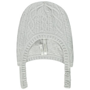 Muts in effen gebreid voor baby jongen 