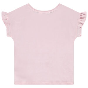T-shirt manches courtes motif papillon en sequins fille 